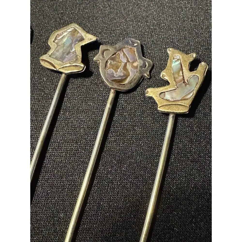 Abalone Cocktail Forks Pickle Olive Set Of 12 Alpaca Taxco